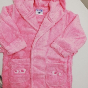 Chicco accappatoio spugna rosa-azzurro-ecrù 12 mesi e 24 mesi