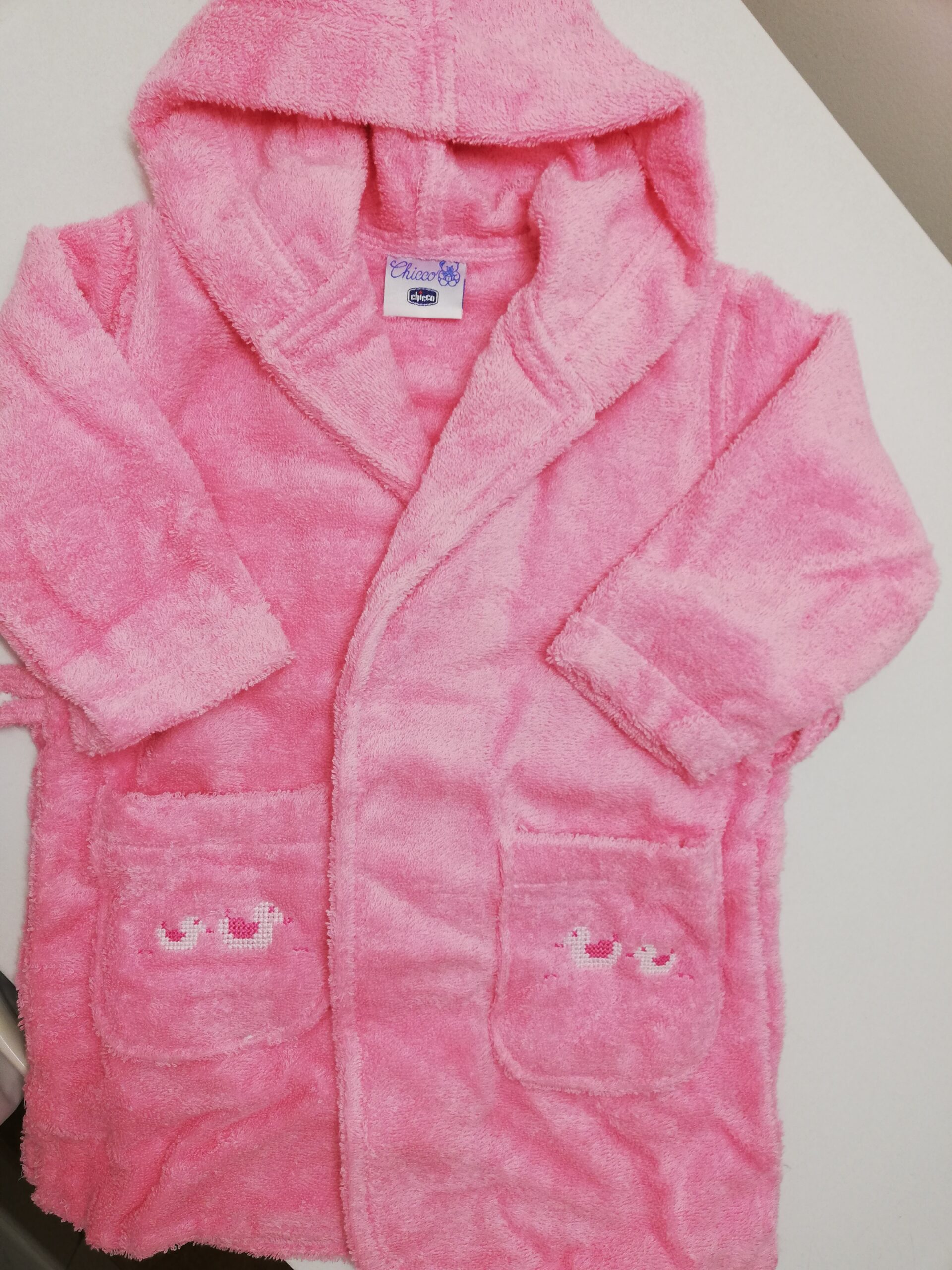 Chicco accappatoio spugna rosa-azzurro-ecrù 12 mesi e 24 mesi -  Farmanaturastore