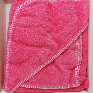 Chicco quadrato spugna con asciugamano rosa